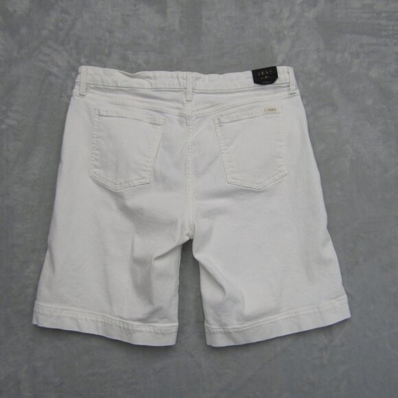 7 For All Mankind Jen 7 White Bermuda Denim Jean Shorts Size 16 New - Picture 4 of 11